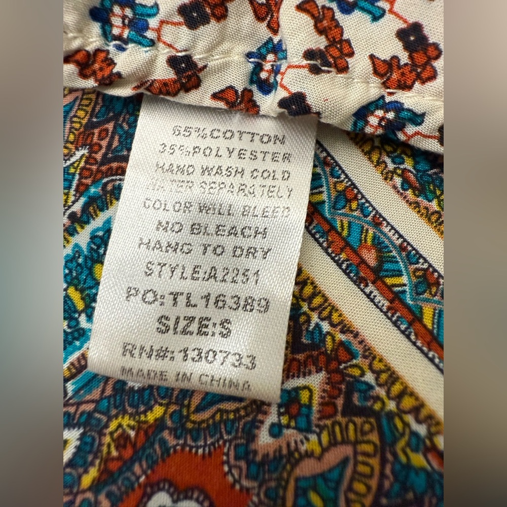 Umgee Multicolor Patterned Tunic/Dress - Picture 5 of 7